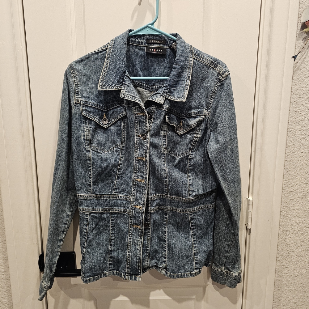 Liz Claiborne Babydoll Denim Jean Jacket